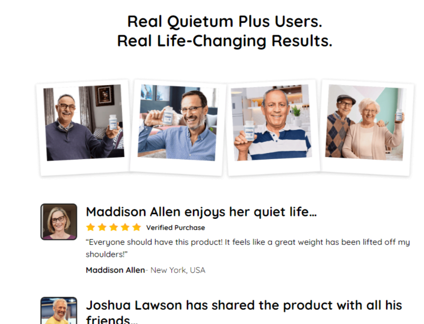 Real Quietum Plus Customer Reviews