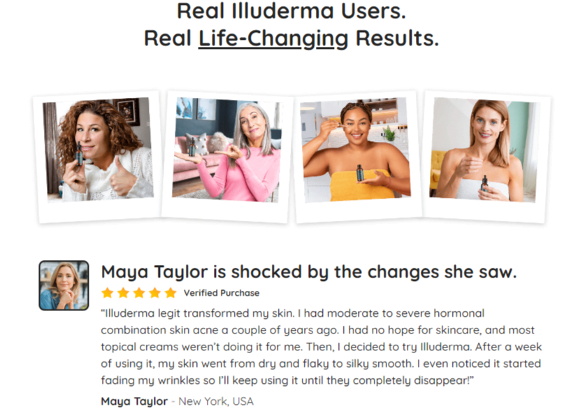 illuderma serum customer reviews