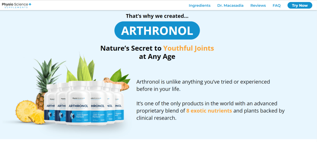 anthronol joint pain relief supplement reviews