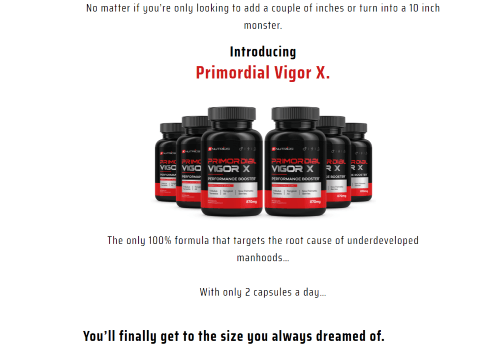 primordial vigor x male performance booster reviews