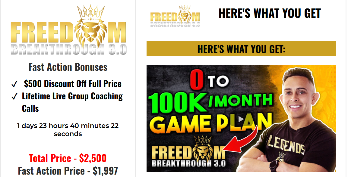 How does freedom breakthrough 3.0 work How does freedom breakthrough 3.0 work