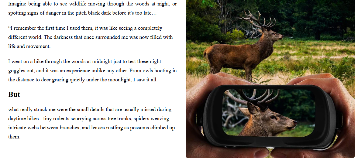 UltraX Night Vision Goggles benefits