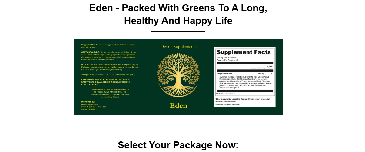 Eden Longevity Supplement supplement reviews