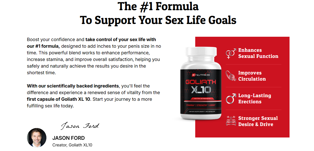 Goliath XL10 supplement reviews