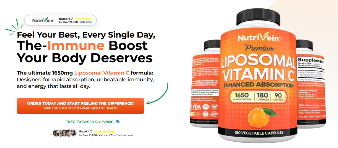 Nutrivein Liposomal Vitamin C supplement reviews