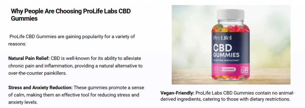ProLife CBD Gummies consumer reports