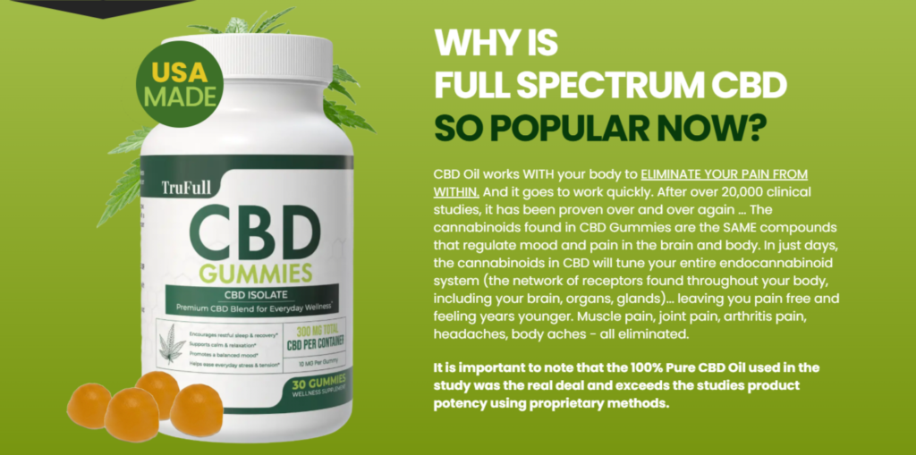 TruFull CBD Gummies supplement reviews