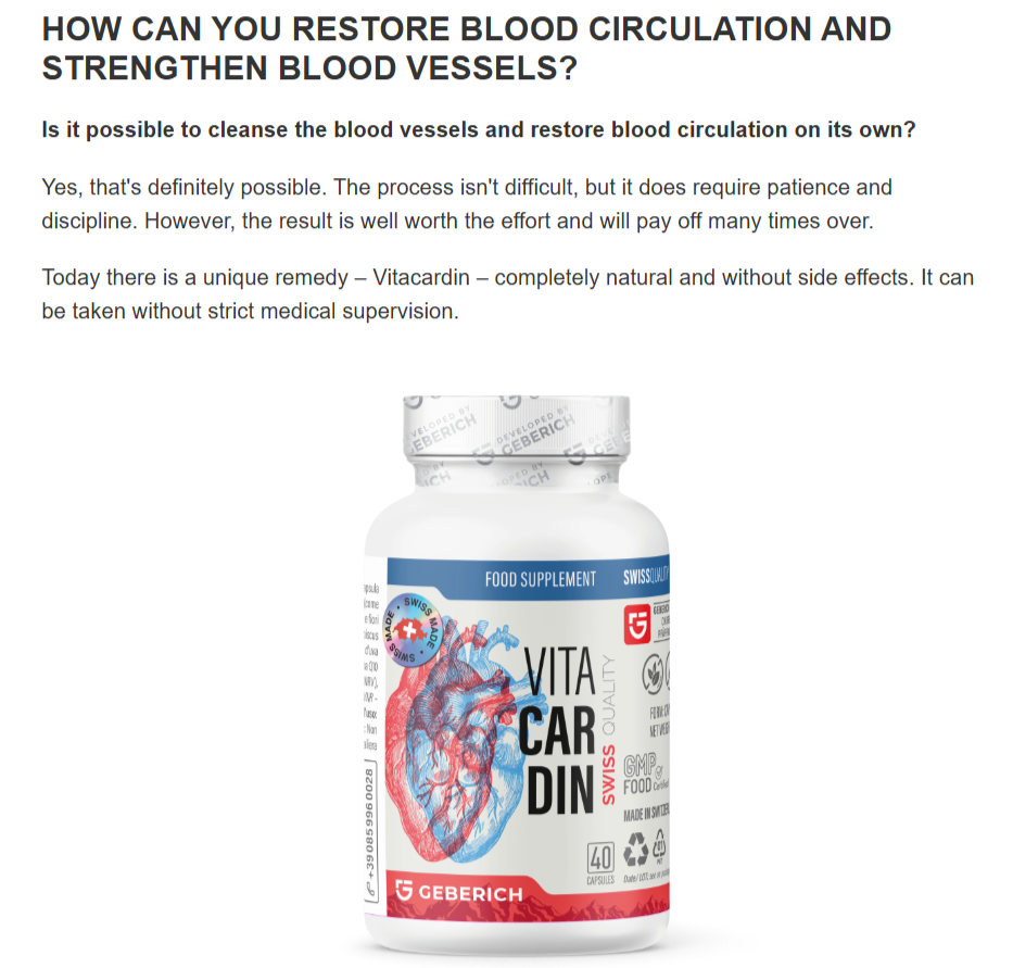 Vitacardin consumer reports Vitacardin consumer reports